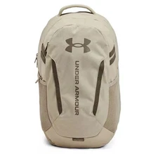 NWT Under Armour Hustle 6.0 Backpack UA Storm Water Resistant 29L Khaki Book Bag