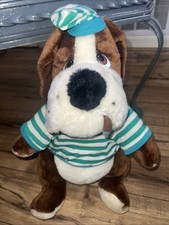 Vintage Dog Plush Smoking Cigar Stuffed Hound Cigarette 1980s Brooklyn Doll Jail