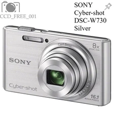 SONY Cyber-shot DSC-W730 Vintage Digital Camera 16.1MP 8x Optical Zoom Silver