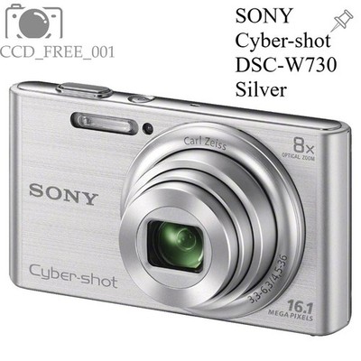 SONY Cyber-shot DSC-W730 CCD Digital Camera 16.1MP 8x Optical Zoom Silver