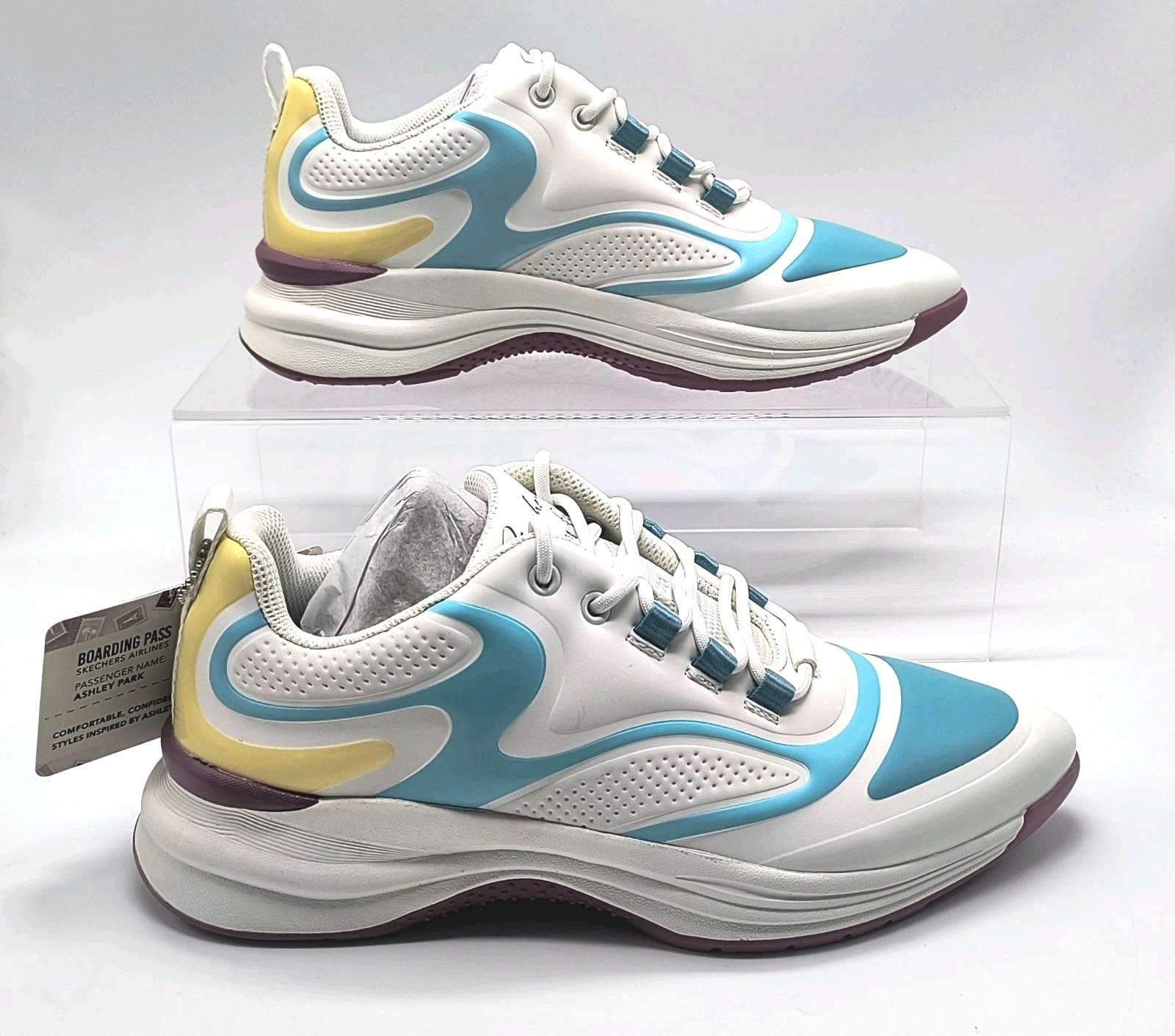 Skechers Street Los Angeles Ashley Park Street Glam Point It White/Multi UK 4