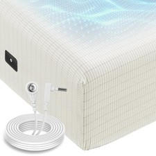 King Grounding Sheets with Deep Pockets - Cotton Silver Fiber for Better Sleep