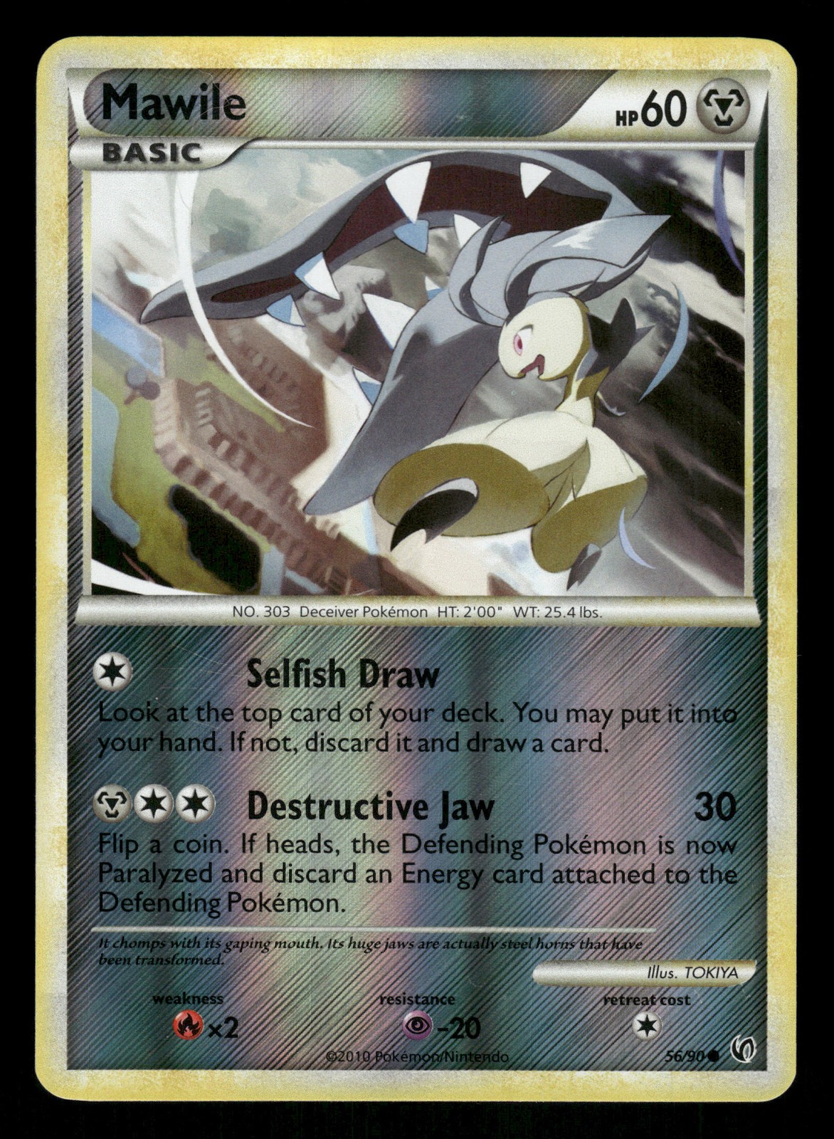 Pokemon Mawile Common Undaunted 56/90 LP Reverse Holo