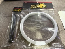 Bass Drum O's Port Hole Ring with Cutter - 6" - White | FREE SHIPPING