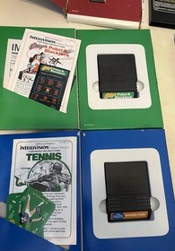 Vintage Mattel Intellivision Console Lot 17 games w/most manuals/cases, Untested