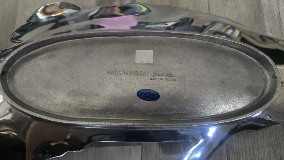 Mariposa Brilliante Aluminum Fish Serving Platter Tray Michael Updike Designed - Image 4 of 4
