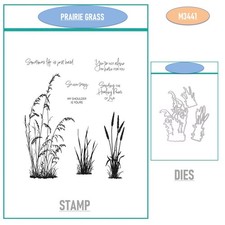 PRAIRIE GRASS Dies and Stamps Scrapbook DIY Handmade Greeting Card Making