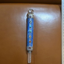 Lapis Lazuli Crystal Healing Wand with Chakra Stones and Clear Quartz Point