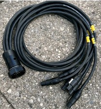 SOCAPEX SOCO 19 PIN to 11ft 6 Channel PowerCon True1 Female Breakout Power Cable