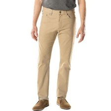 Member's Mark Men's Straight Fit Mason 5 Pocket Stretch Pant Size 38 x 30 Khaki