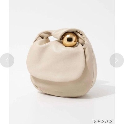 Jil Sander Sphere Pouch Champagne Color Women Bag Original Collection Accessory