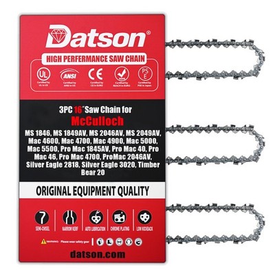 3PACK,16 Inch Chainsaw Chain FOR McCulloch Pro Mac 1845AV,Pro Mac 40, Pro Mac 46