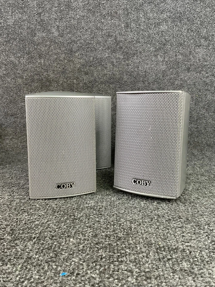 Coby 5.1 Surround Satellite Speakers Set of 4 🎶 Silver Color – Wired - Image 4 of 4
