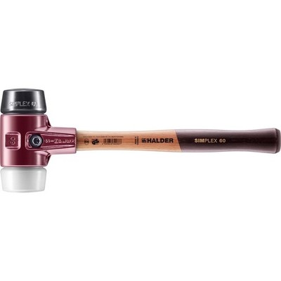 HALDER SIMPLEX Schonhammer 60 mm Gummi / Plastik Gummihammer Gummi Hammer D60