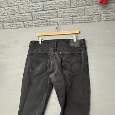 Levis 511 Slim Fit Jeans Mens 33x34 Faded Black Denim Pants 04511-4406