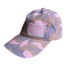 Honda Hat Cap Strap Back Womens One Size Pink Camo Embroidered Patch Advertising Honda Hat Cap Strap Back Womens One Size Pink Camo Embroidered Patch Advertising