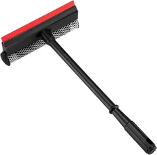 Professional 8.1" 2 in 1 Window Squeegee with 16" Long Handle,Car Squeegee for