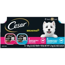 Loaf In Sauce Breakfast Wet Dog Food Variety Pack, 3.5 Oz Trays (12 Pack)