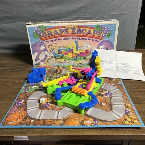 VTG Parker Brothers The Grape Escape Board Game 1992 Complete No Play Doh