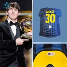 Lionel Messi Signed FC Barcelona 2004-2005 3rd Jersey (No 30) W/ Beckett COA BAS