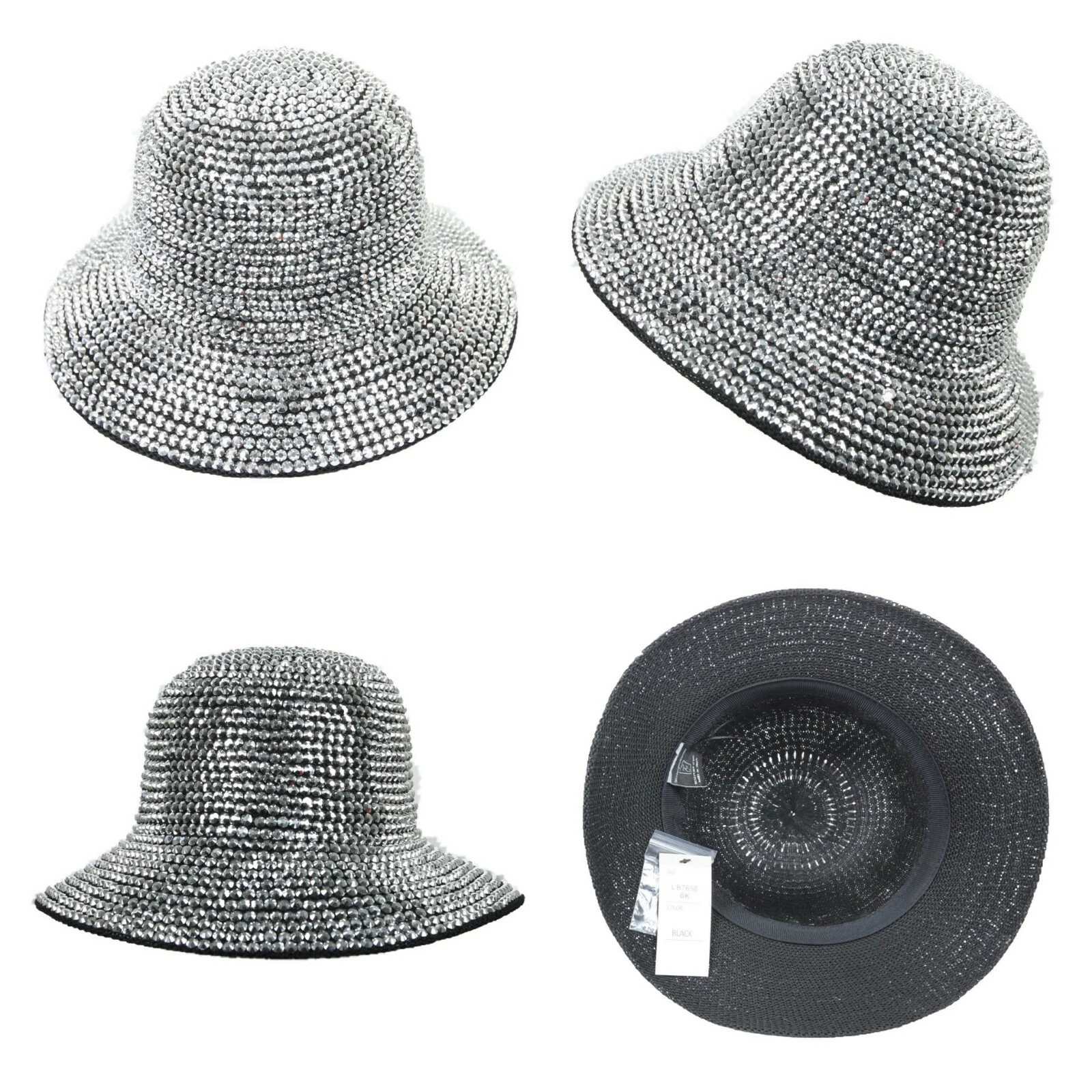 Bucket Bling Bling Rhinestone Studded Caps Casual Fashion Hat Outdoors Hip Hop