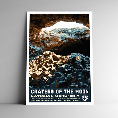 Craters of the Moon National Monument Travel Poster / Postcard USA Many Sizes