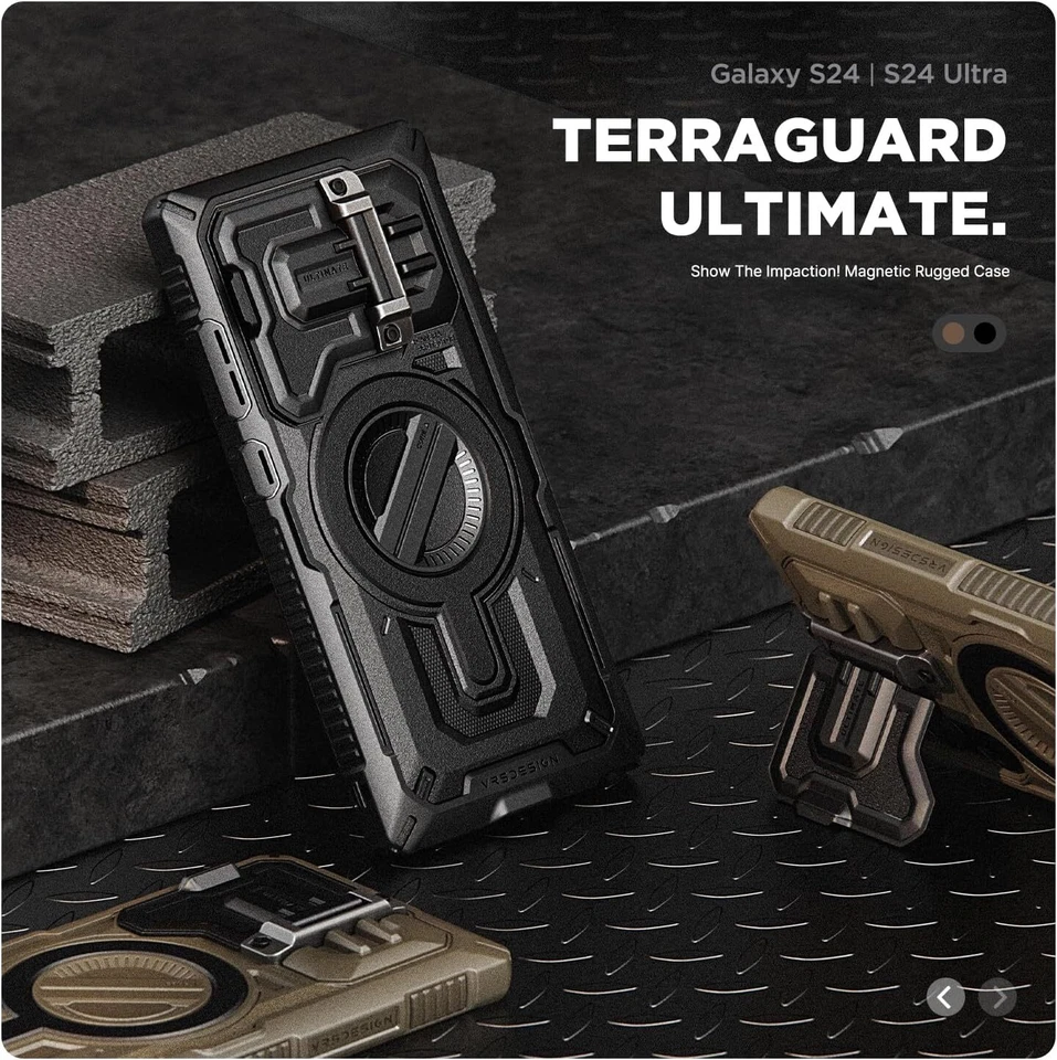 Capa carteira cartão e câmera VRS [Terra Guard Ultimate] para Galaxy S24 Ultra - Imagem 4 de 4