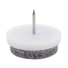 50pcs Round Heavy Duty Felt Furniture PadsNail On Furniture Sliders Hardwood ...