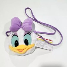 Disney Daisy Duck Head Bolso de Hombro Bolso para Monedas Bolso para Teléfono Cartera Peluche Regalo