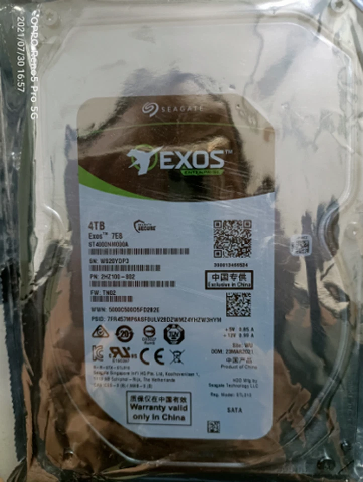 For Seagate Exos 7E8 ST4000NM000A 4TB 7.2K RPM SATA 6Gb/s 512n 3.5in Hard Drive - Image 2 of 4