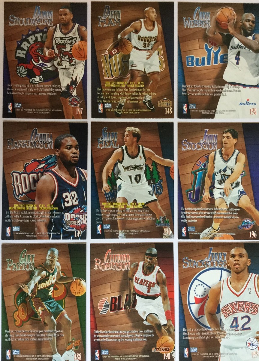 1996-97 Skybox Z - Force NBA Cards - Pick From List (1 - 200