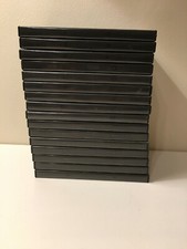 Lot of 16 Empty, Standard-Thickness Black DVD Cases