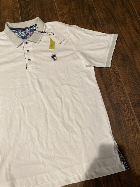Robert Graham Men's Large Lucifer Polo Classic Fit White Skull Logo for sale online | eBay
