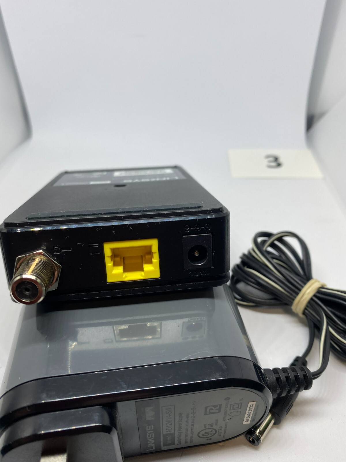 Linksys CM3008 DOCSIS 3.0 Small Form Factor Cable Modem w/ Adapter eBay