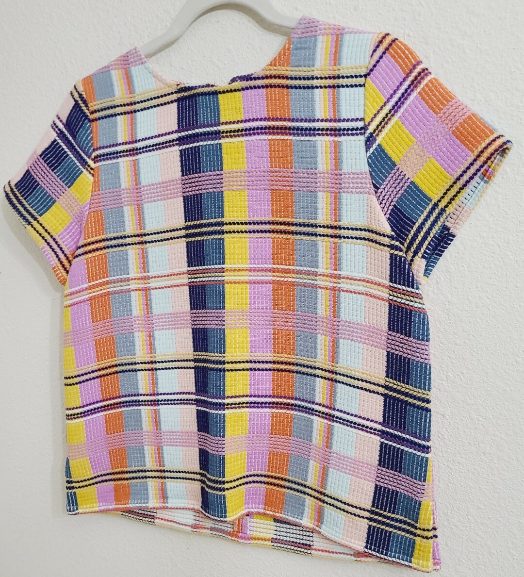 Halogen Multi-Colored Crew Neck Short Sleeve Zip … - image 2