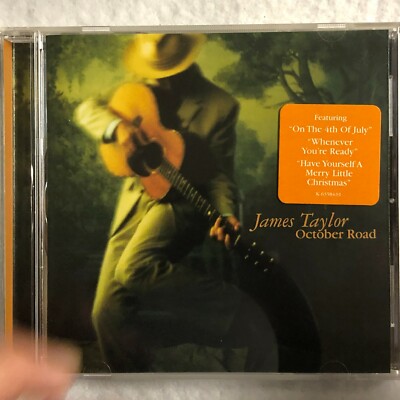 James Taylor October Road CD 2000s 12 Song Studio Album Platinum Hype Sticker