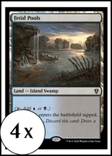 MTG - 4 x Fetid Pools - Playset of 4 - Karlov Manor Commander
