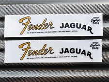 Adesivo autoadesivo 2 pezzi Fender JAGUAR paletta chitarra basso vinile serigrafia