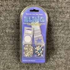 NEW BLING Sticker Decoration 300 Rhinestones Crystal Blue Peel  Stick on DYI