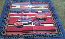 Vtg BANDANA HANKY Southwest USA made Cotton COWBOY WESTERN HIPPIE BIKER SCARF