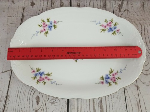 Wawel China Rose Garden Piatto Orlo Oro Made in Poland Vintage Ovale 13X9 - Foto 10 di 12