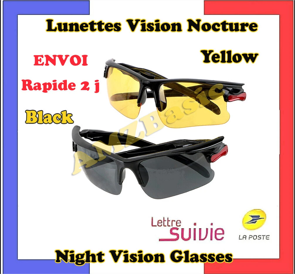 LUNETTE DE CONDUITE ANTI EBLOUISSEMENT NOCTURNE NUIT VISION VOITURE SUR- LUNETTE