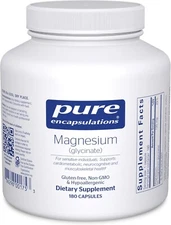 Pure Encapsulations Magnesium (glycinate) 120mg Capsules 180 Capsules NEW