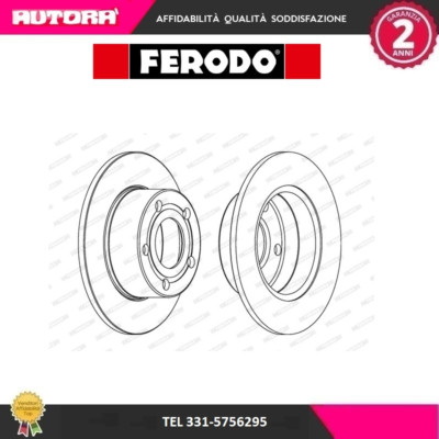 DDF321 Pair of rear brake discs (BRAND-FERODO)..