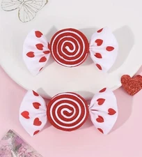 Handmade Vday Candy Inspired Hair Clips
