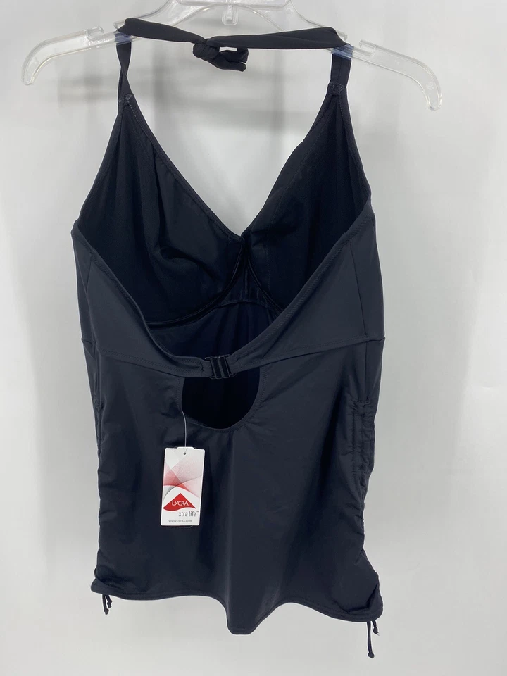 Camiseta de natación Fantasie usada negra talla 36J con aros cuello en V nueva con etiquetas Foto 2 de 4