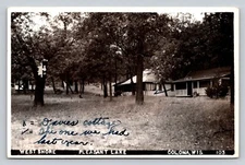 RPPC West Shore Pleasant Lake Davies Cottage Coloma Wisconsin Real Photo P272