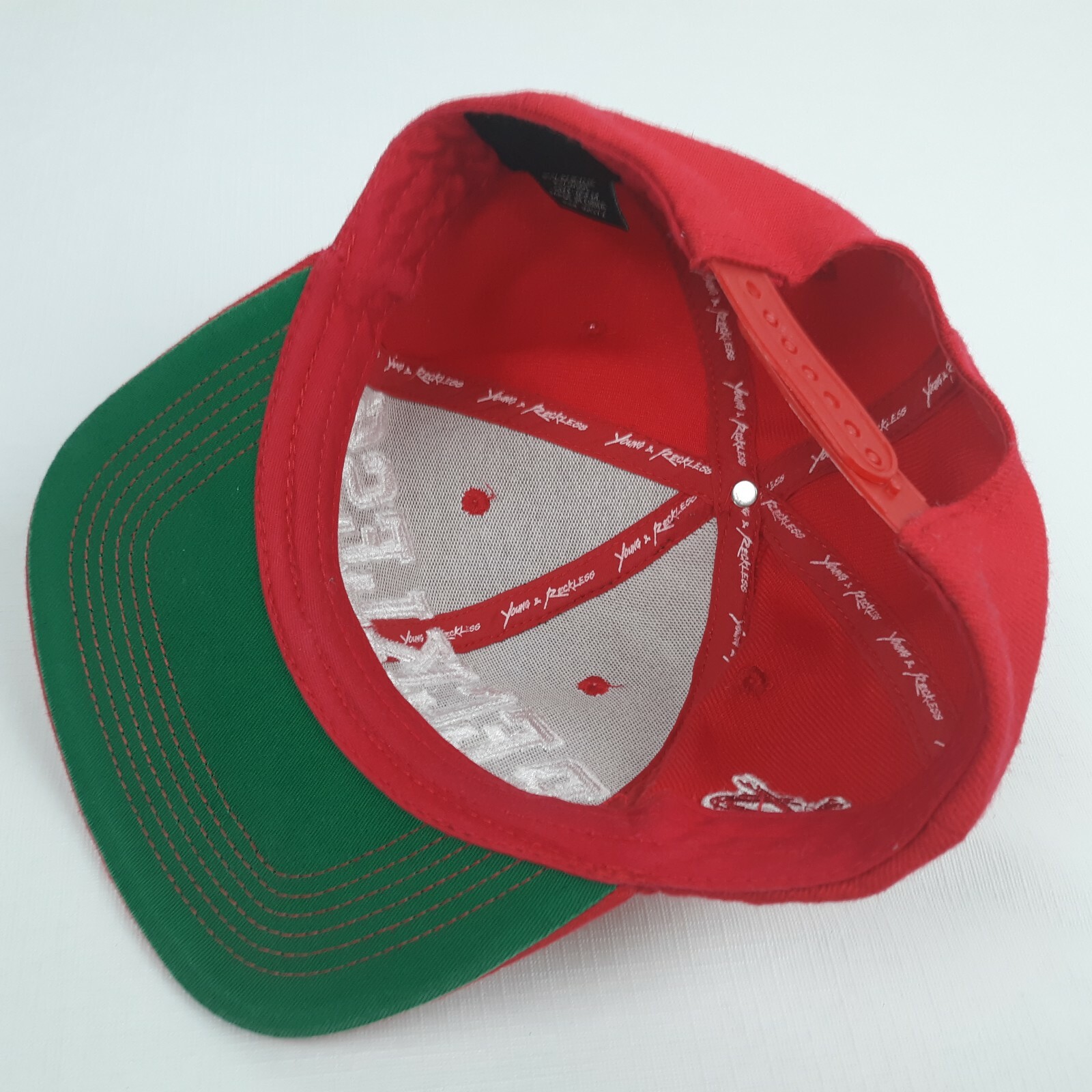 Reckless Red White Hat Adjustable Snap Back Cap Y… - image 5