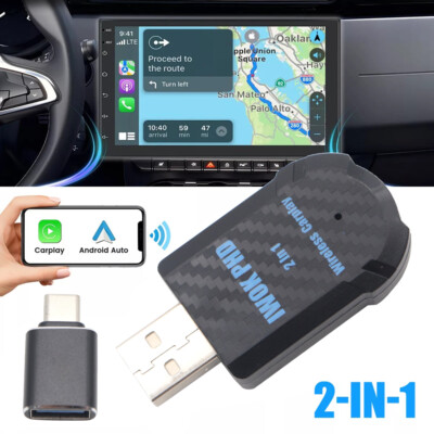 For iPhone Apple Wireless Dongle Plug ＆Play Black USB Wireless CarPlay Adapter