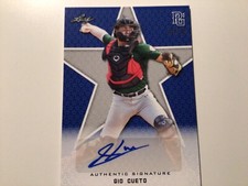 GIO CUETO 2020 LEAF PERFECT GAME Blue AUTO AUTOGRAPH CARD #D 14/15. 002